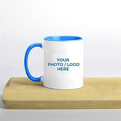 BLUE HANDLE AND INNER BLUE MUG